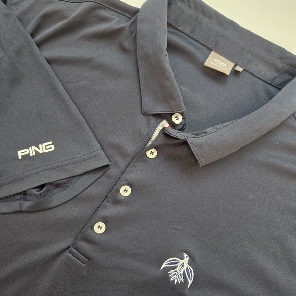 PING‎ Mens Polo Shirt 2XL Navy Sensorcool Golf Short Sleeve Casual Activewear - Picture 1 of 9